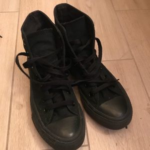 High top blacked out Converse